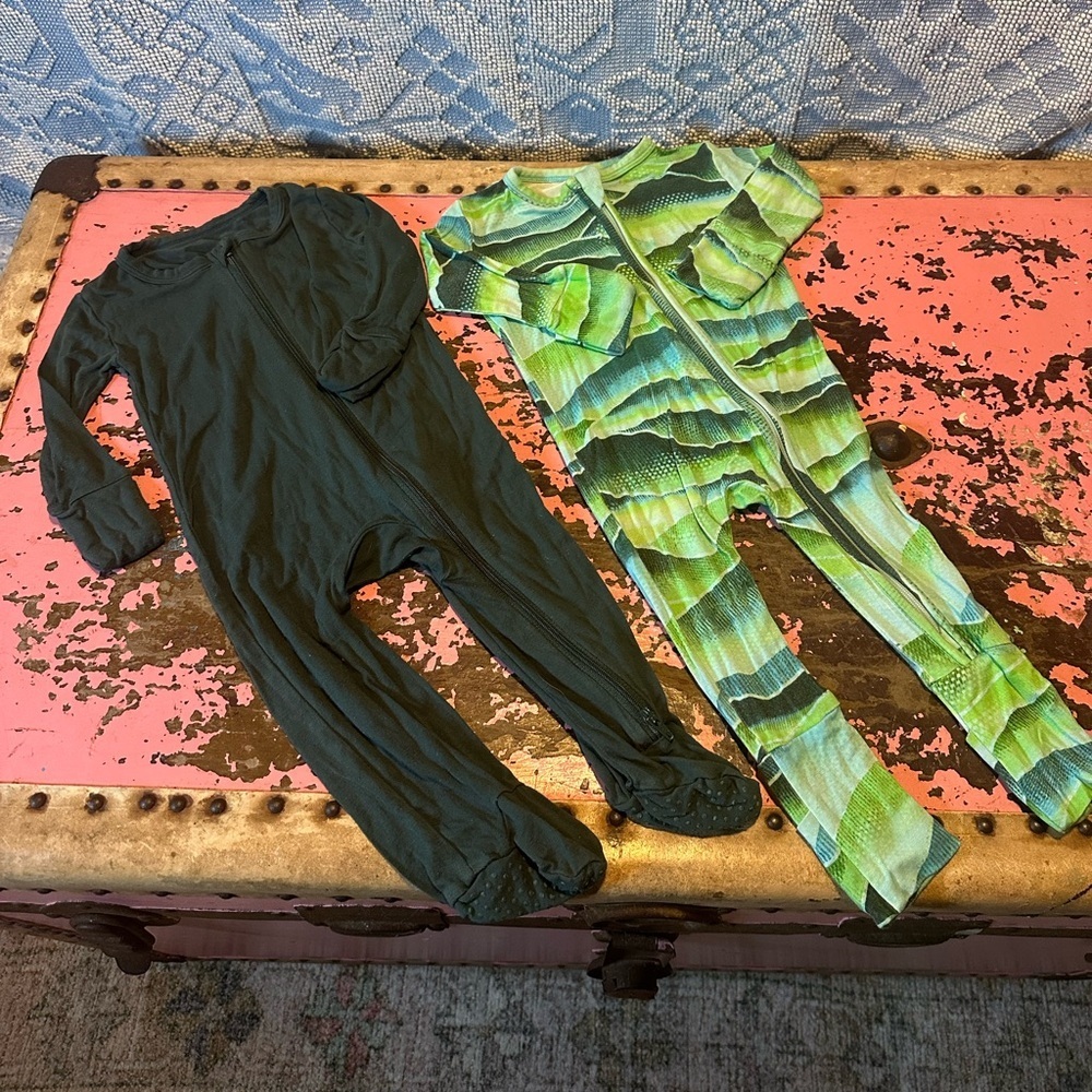 LOT of 2 BAMBOO soft pajamas sz 3-6 months - MUSETHREADS